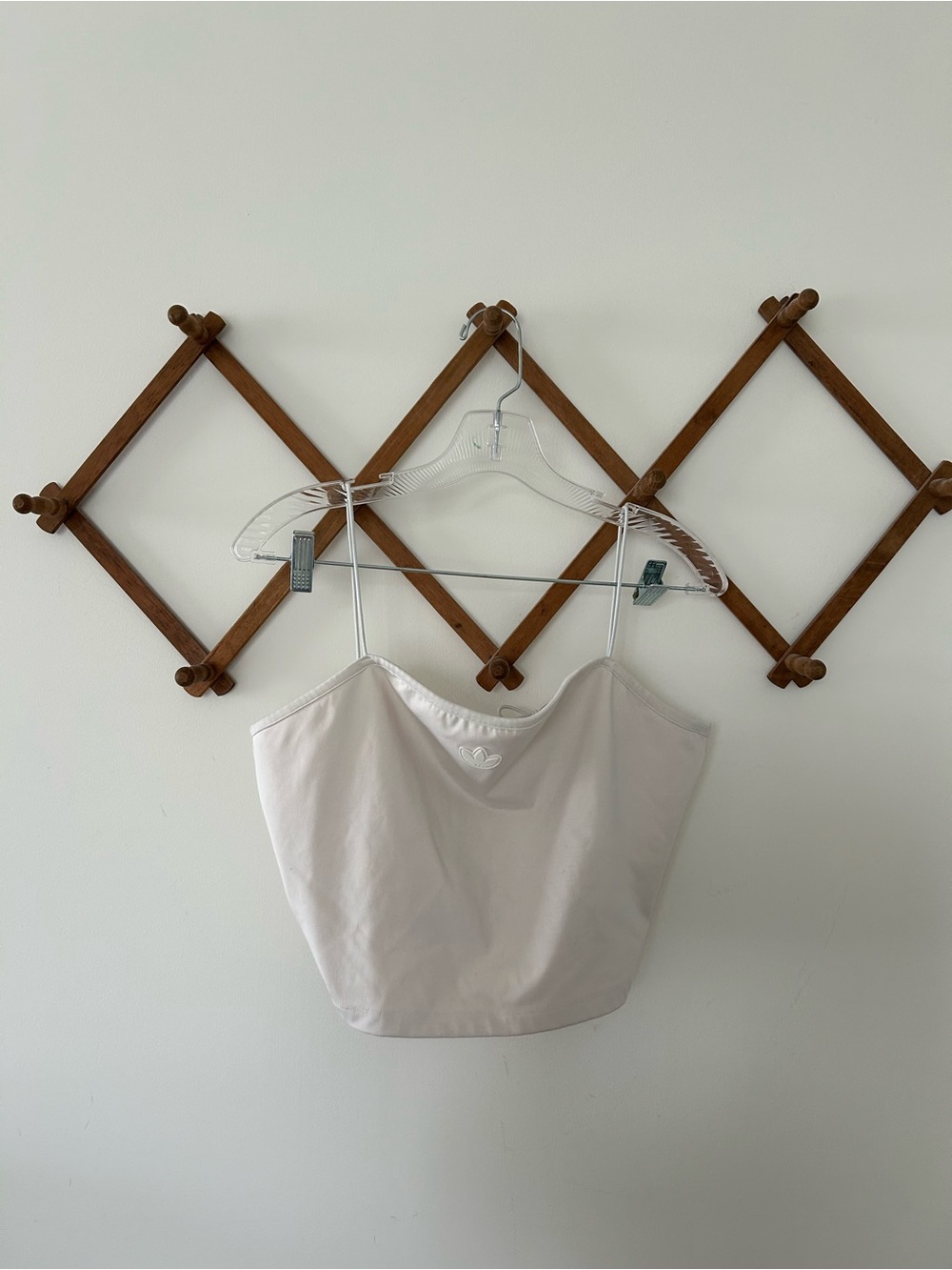 adidas Cream Strapless Camisole Crop Top